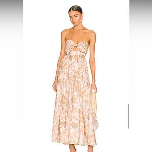 Zimmermann Cream Strapless Maxi Sundress